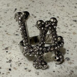 “LOS ANGELES” Studded silver ring